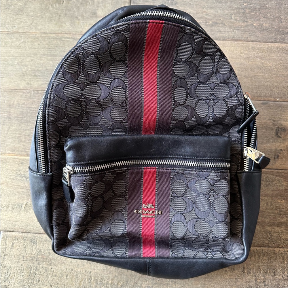 Coach medium logo backpack